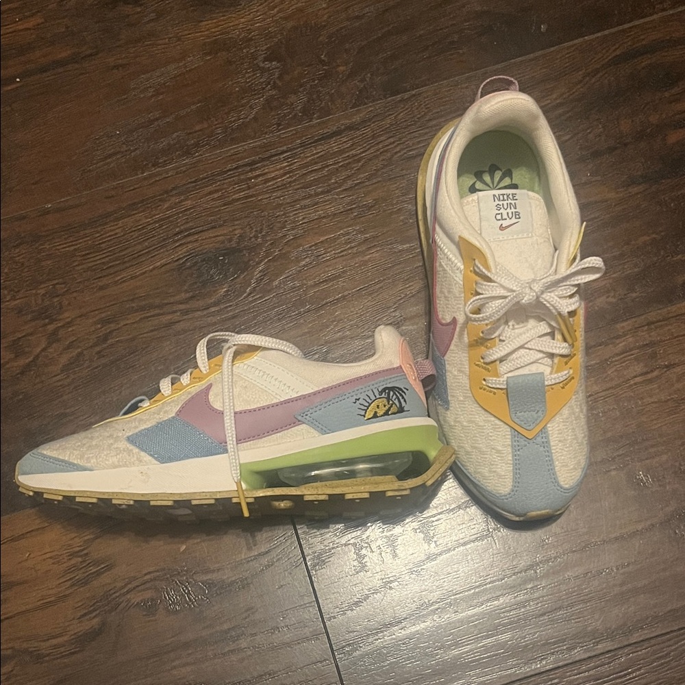 Nike Women's Multicolor Sneakers - Blue, Pink, Yellow, Cream